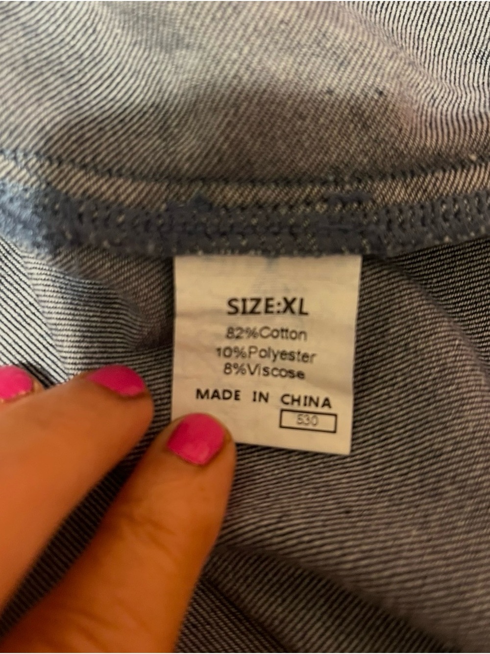 Dark Blur Denim Puff-Sleeve Mini Dress Size XL - Picture 5 of 6
